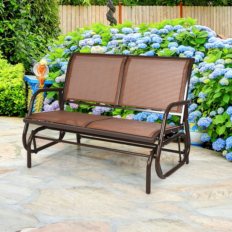 Metal best sale patio glider